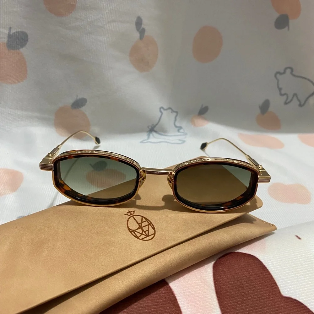 Jacques Marie Mage Gold & Tortoiseshell Sunglasses - Brown Lenses
